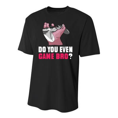 Do You Even Game Bro? Funny Gamer Youth Performance Sprint T-Shirt