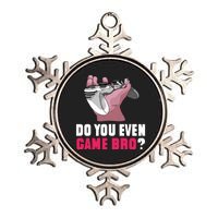 Do You Even Game Bro? Funny Gamer Metallic Star Ornament