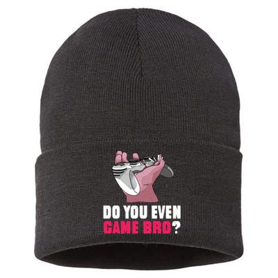 Do You Even Game Bro? Funny Gamer Sustainable Knit Beanie