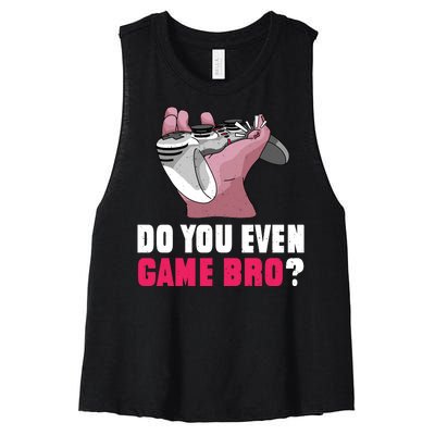 Do You Even Game Bro? Funny Gamer Women's Racerback Cropped Tank