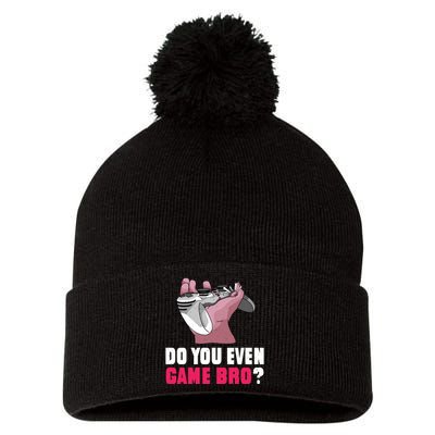 Do You Even Game Bro? Funny Gamer Pom Pom 12in Knit Beanie