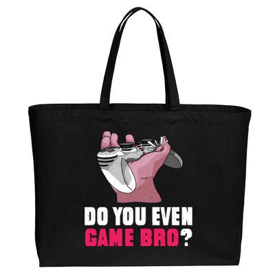 Do You Even Game Bro? Funny Gamer Cotton Canvas Jumbo Tote