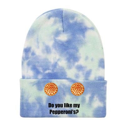 Do You Like My Pepperoni's Tie Dye 12in Knit Beanie