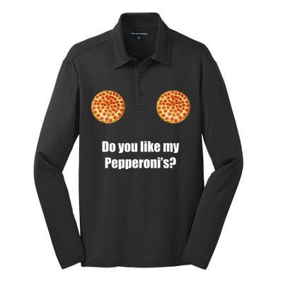 Do You Like My Pepperoni's1 Silk Touch Performance Long Sleeve Polo