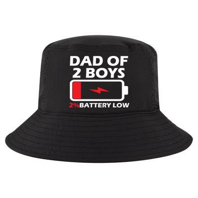 Dad Of 2 Boys Funny Fathers Day Birthday Dady Gift Funny Fathers Day Cool Comfort Performance Bucket Hat