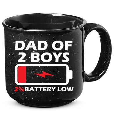 Dad Of 2 Boys Funny Fathers Day Birthday Dady Gift Funny Fathers Day 15oz Campfire Ceramic Mug