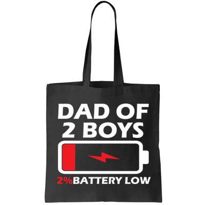 Dad Of 2 Boys Funny Fathers Day Birthday Dady Gift Funny Fathers Day Bag