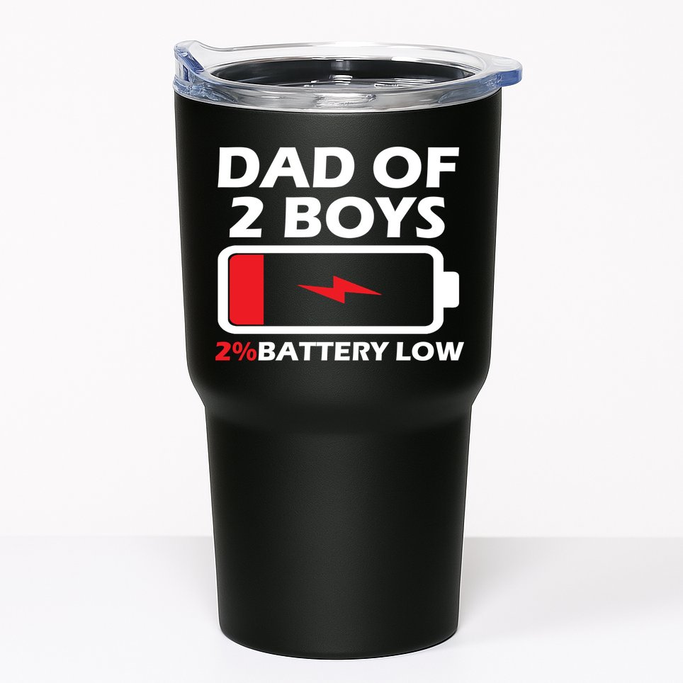 Dad Of 2 Boys Funny Fathers Day Birthday Dady Gift Funny Fathers Day Tumbler