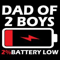 Dad Of 2 Boys Funny Fathers Day Birthday Dady Gift Funny Fathers Day Poster