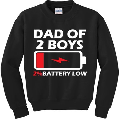 Dad Of 2 Boys Funny Fathers Day Birthday Dady Gift Funny Fathers Day Kids Sweatshirt