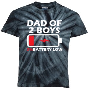 Dad Of 2 Boys Funny Fathers Day Birthday Dady Gift Funny Fathers Day Kids Tie-Dye T-Shirt