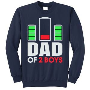 Dad Of 2 Low Battery Son Dad Fathers Day Birthday Sweatshirt