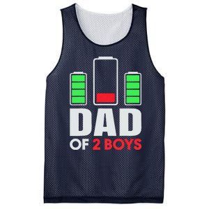 Dad Of 2 Low Battery Son Dad Fathers Day Birthday Mesh Reversible Basketball Jersey Tank