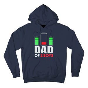 Dad Of 2 Low Battery Son Dad Fathers Day Birthday Tall Hoodie