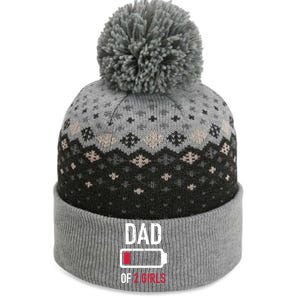 Dad Of 2 Two Low Battery Gift For FatherS Day Gift The Baniff Cuffed Pom Beanie