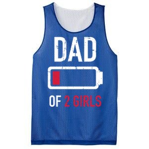 Dad Of 2 Two Low Battery Gift For Father's Day Gift Mesh Reversible Basketball Jersey Tank