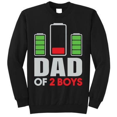 Dad Of 2 Low Battery Son Dad Fathers Day Birthday Sweatshirt