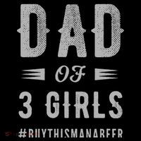 Dad Of 3 For Christmas & Fathers Day T-Shirt