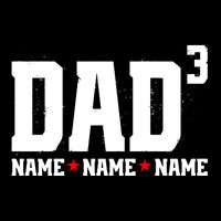 Dad Of 3 Fathers Day Gift Daughter Son Kids Names Personalized Flatbill Hat