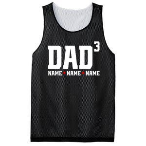 Dad Of 3 Fathers Day Gift Daughter Son Kids Names Personalized Mesh Reversible Basketball Jersey Tank