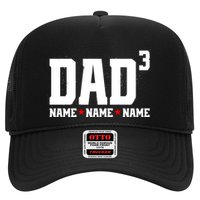 Dad Of 3 Fathers Day Gift Daughter Son Kids Names Personalized Trucker Hat