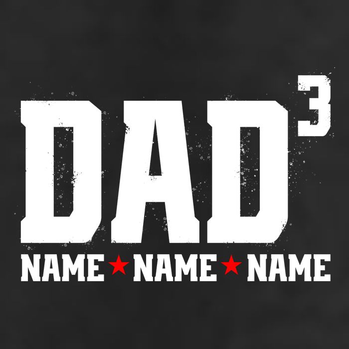 Dad Of 3 Fathers Day Gift Daughter Son Kids Names Personalized Trucker Hat