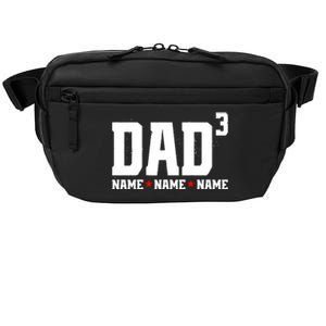 Dad Of 3 Fathers Day Gift Daughter Son Kids Names Personalized Crossbody Pack