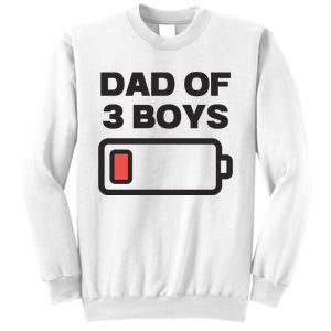 Dad Of 3 Boys Funny Fathers Day Sweatshirt