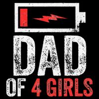 Dad Of 4 Gift From Daughter Fathers Day 16 in Basic Backpack