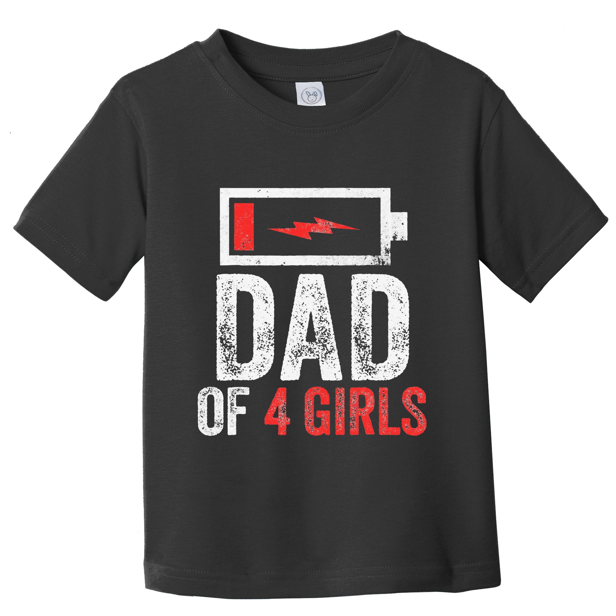 Dad Of 4 Gift From Daughter Fathers Day Toddler T-Shirt