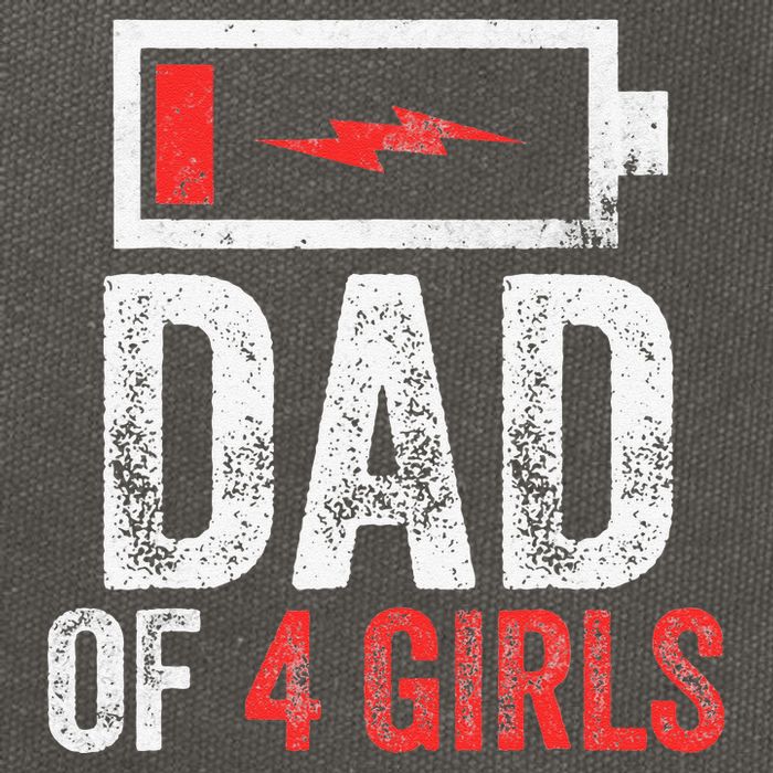 Dad Of 4 Gift From Daughter Fathers Day Cotton Canvas Backpack