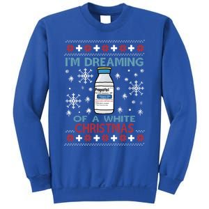 Dreaming Of A White Christmas Propofol Ugly Xmas Gift Sweatshirt