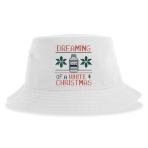 Dreaming Of A White Christmas Holiday Propofol Ugly Christmas Sustainable Bucket Hat