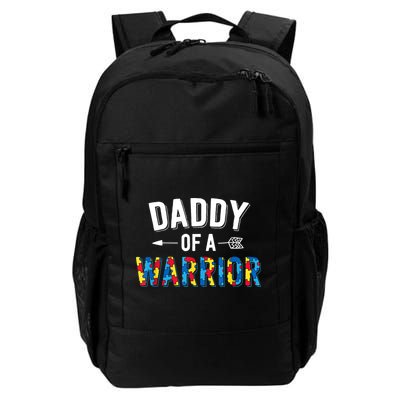 Daddy Of A Warrior Family Dad World Autism Awareness Day Backpack