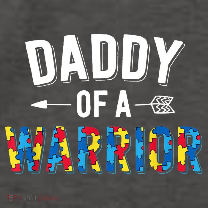 Daddy Of A Warrior Family Dad World Autism Awareness Day Vector Backpack
