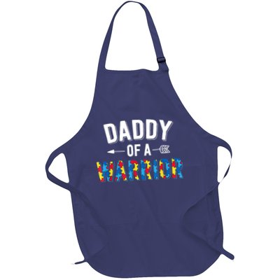 Daddy Of A Warrior Family Dad World Autism Awareness Day Apron