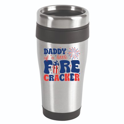 Daddy Of A Little Firecracker Family Matching 4th Of July 16oz Travel Tumbler