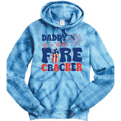 Daddy Of A Little Firecracker Family Matching 4th Of July Tie Dye Hoodie