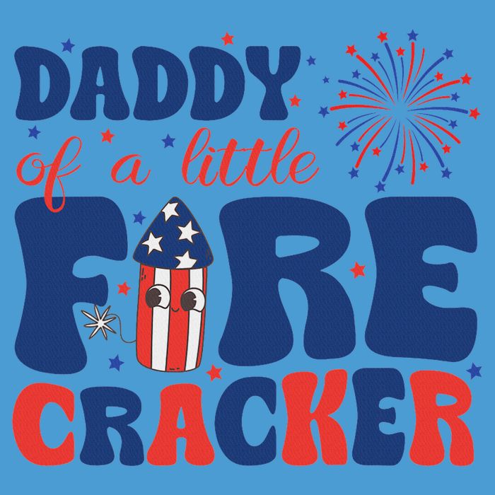 Daddy Of A Little Firecracker Family Matching 4th Of July Tie Dye Hoodie