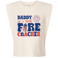 Daddy Of A Little Firecracker Family Matching 4th Of July Garment-Dyed Women's Muscle Tee