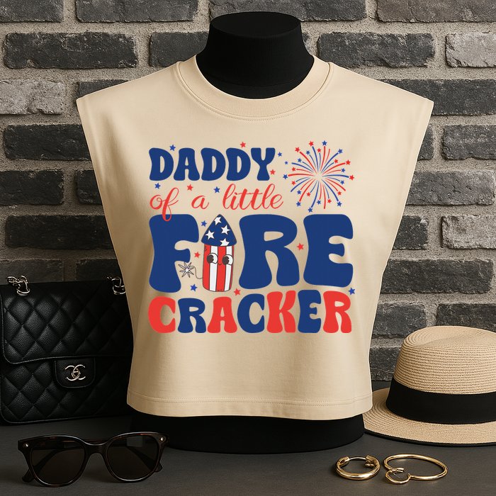 Daddy Of A Little Firecracker Family Matching 4th Of July Garment-Dyed Women's Muscle Tee