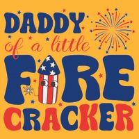 Daddy Of A Little Firecracker Family Matching 4th Of July Pom Pom 12in Knit Beanie