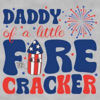 Daddy Of A Little Firecracker Family Matching 4th Of July Ladies PosiCharge Tri-Blend Wicking Tank