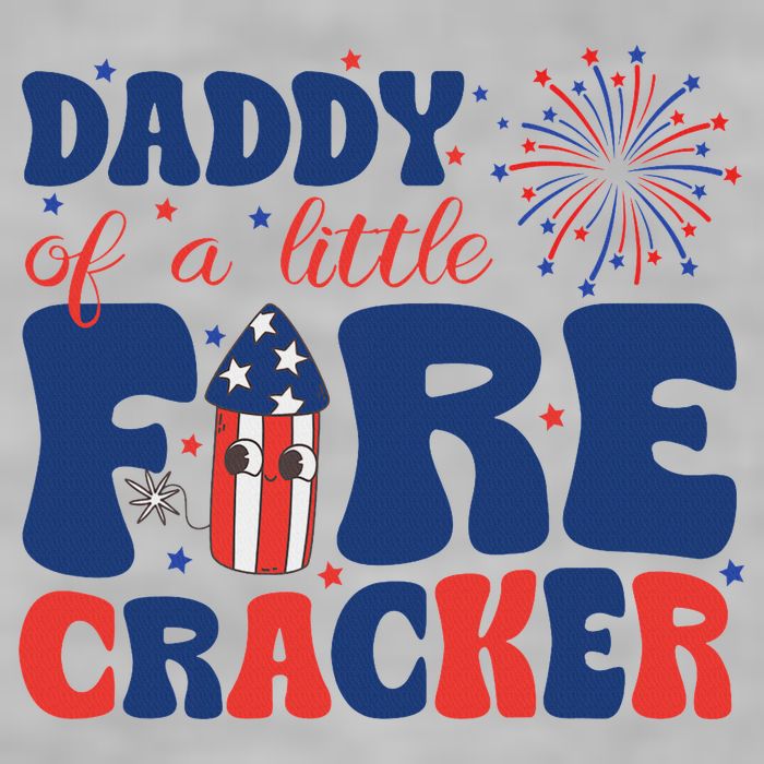 Daddy Of A Little Firecracker Family Matching 4th Of July Ladies PosiCharge Tri-Blend Wicking Tank