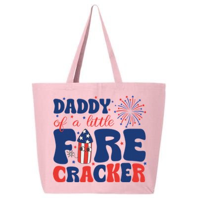Daddy Of A Little Firecracker Family Matching 4th Of July 25L Jumbo Tote