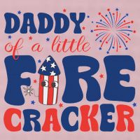 Daddy Of A Little Firecracker Family Matching 4th Of July 25L Jumbo Tote