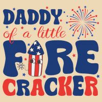 Daddy Of A Little Firecracker Family Matching 4th Of July Drawstring Bag