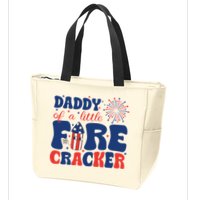 Daddy Of A Little Firecracker Family Matching 4th Of July Zip Tote Bag