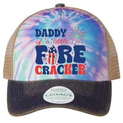Daddy Of A Little Firecracker Family Matching 4th Of July Legacy Tie Dye Trucker Hat