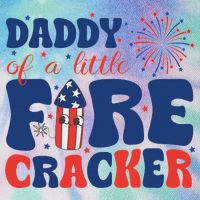 Daddy Of A Little Firecracker Family Matching 4th Of July Legacy Tie Dye Trucker Hat